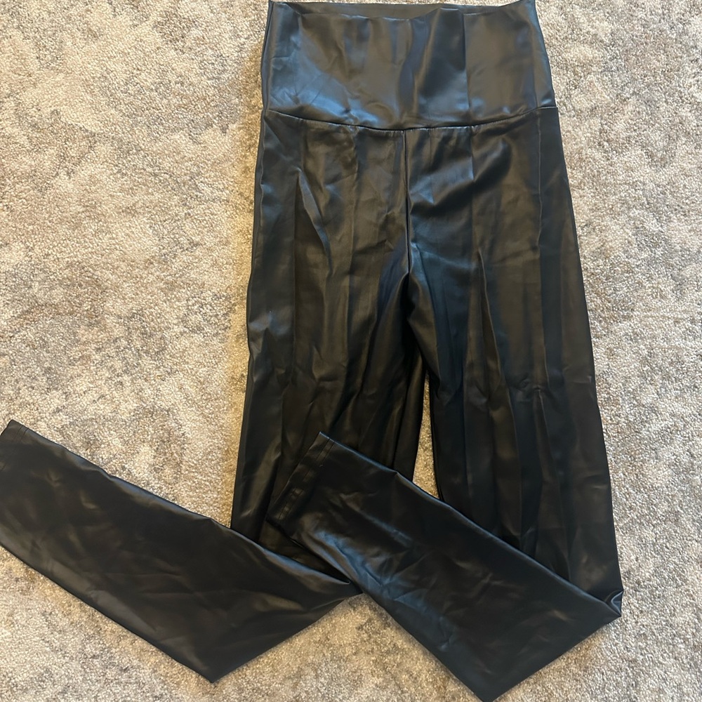 Black Faux Leather Leggings